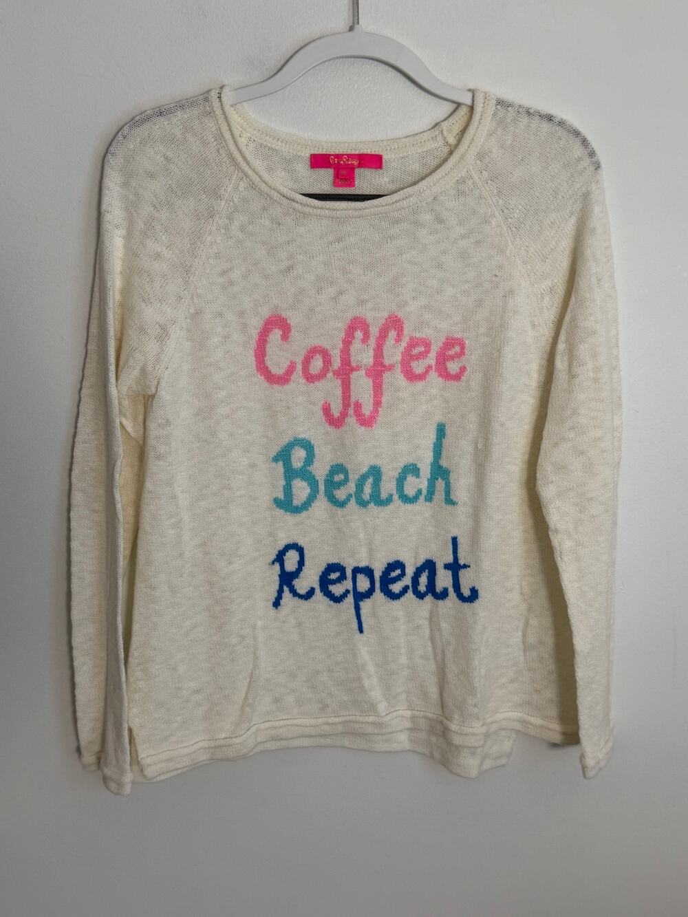 Lilly Pulitzer Coffee, Beach, Repeat Sweater‎ size medium